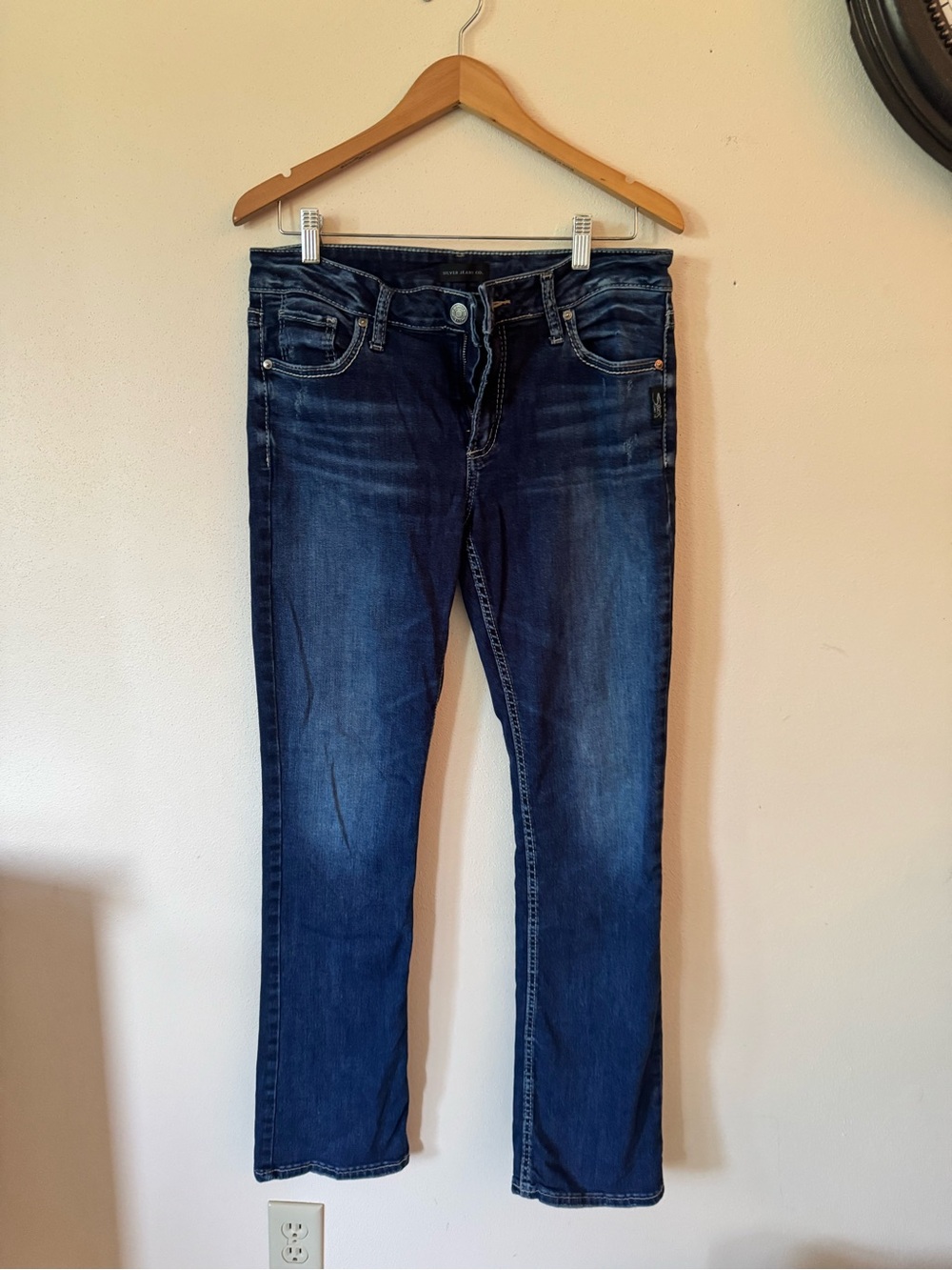 Silver Jeans Women's Dark Avery High-Rise Curvy Fit slim bootcut size W31/L33